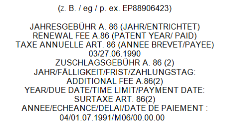 II. Mitteilung nach Regel 51 (4)...