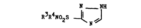 wherein R3 and R4 have the above meanings (see column 33, formula XIV). If R4 is hydrogen, these...