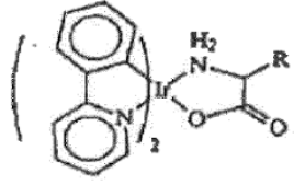 où le ligand  est un résidu acide α-aminé choisi parmi la glycine, la L-alanine, la L-valine, la...
