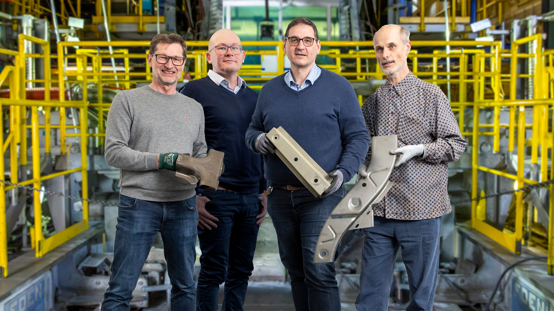 Siegfried Kolnberger with the voestalpine inventor team.