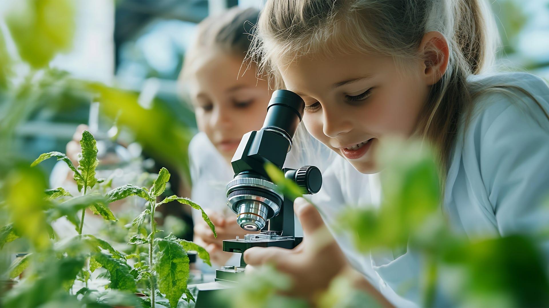 Children at the ages of 11-12 years exploring science