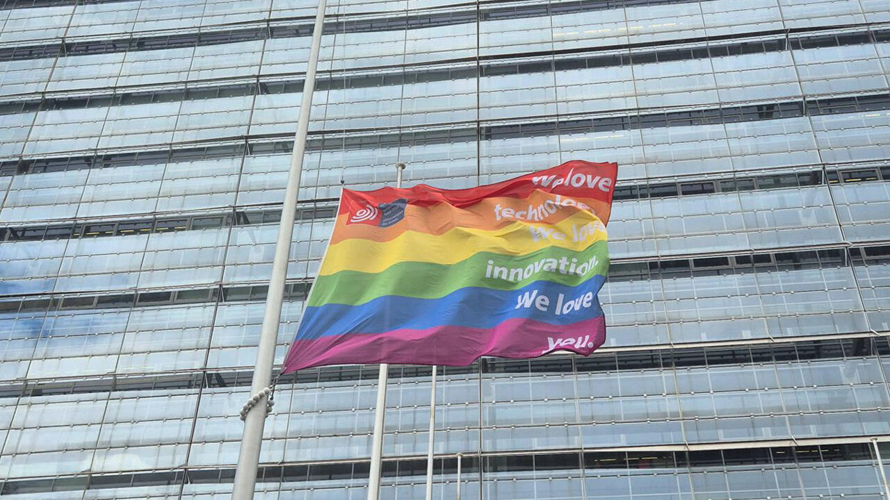 rainbow flag half mast TH web