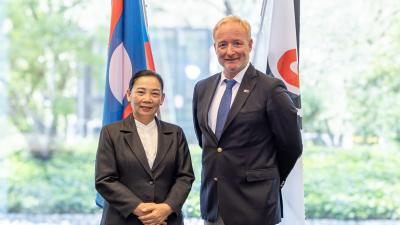 Ms Chansouk Sengphachanh, Deputy Minister, Ministry of Industry and Commerce of Laos, and EPO President António Campinos.