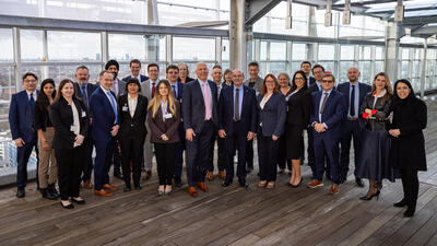 Vice-President Steve Rowan and AIPLA President Salvatore Anastasi with their respective delegations