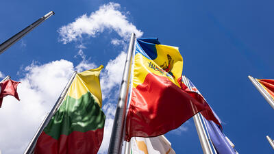 Republic of Moldova flag raising ceremony