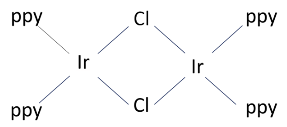 Die Einsprechende 1 brachte vor, dass diese Struktur in einen (ppy)2Ir-Teil, der L2Ir in Anspruch 1...